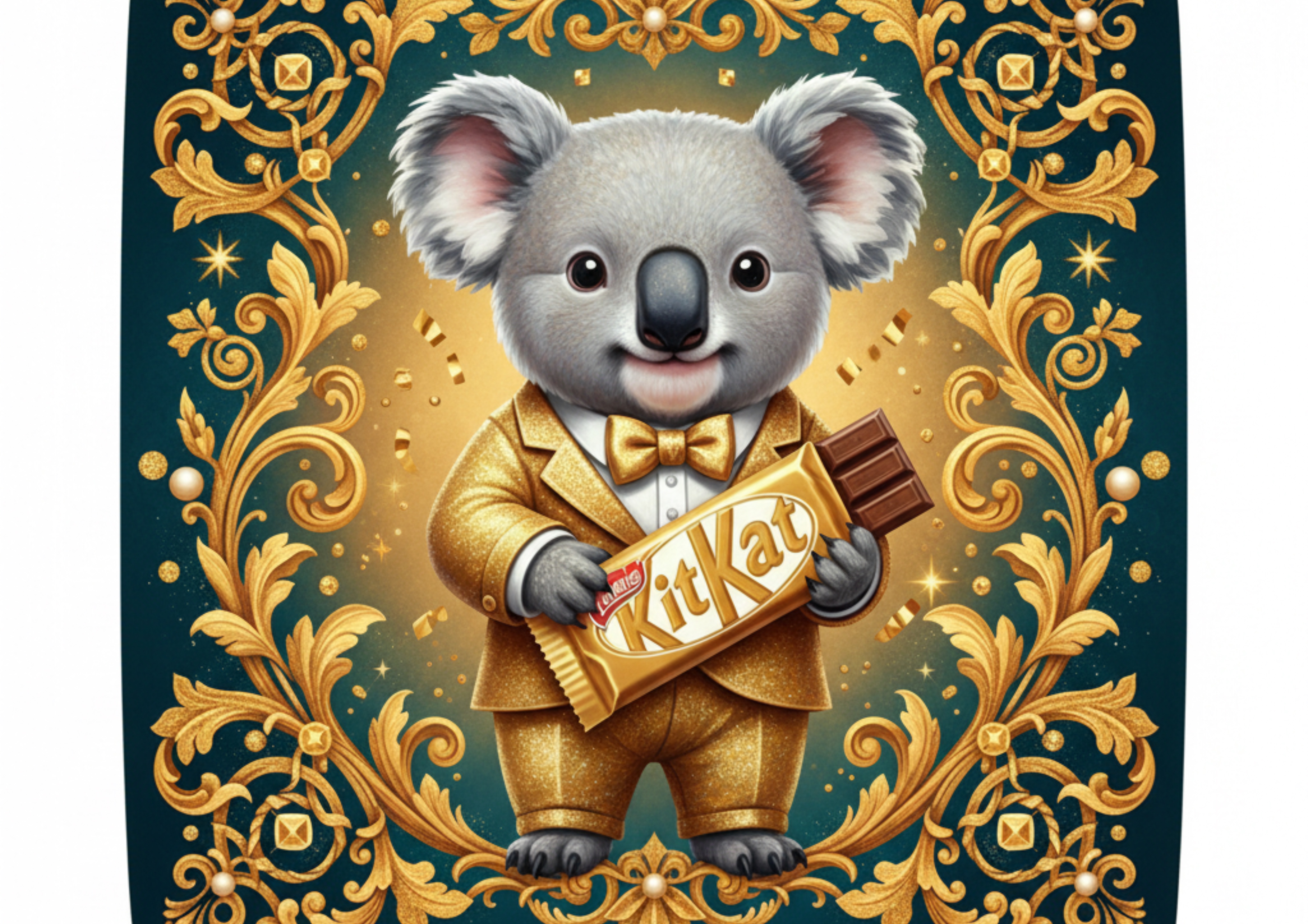 Koala med chokolade Toppers Drinktoppers 6 stk Ø8 cm