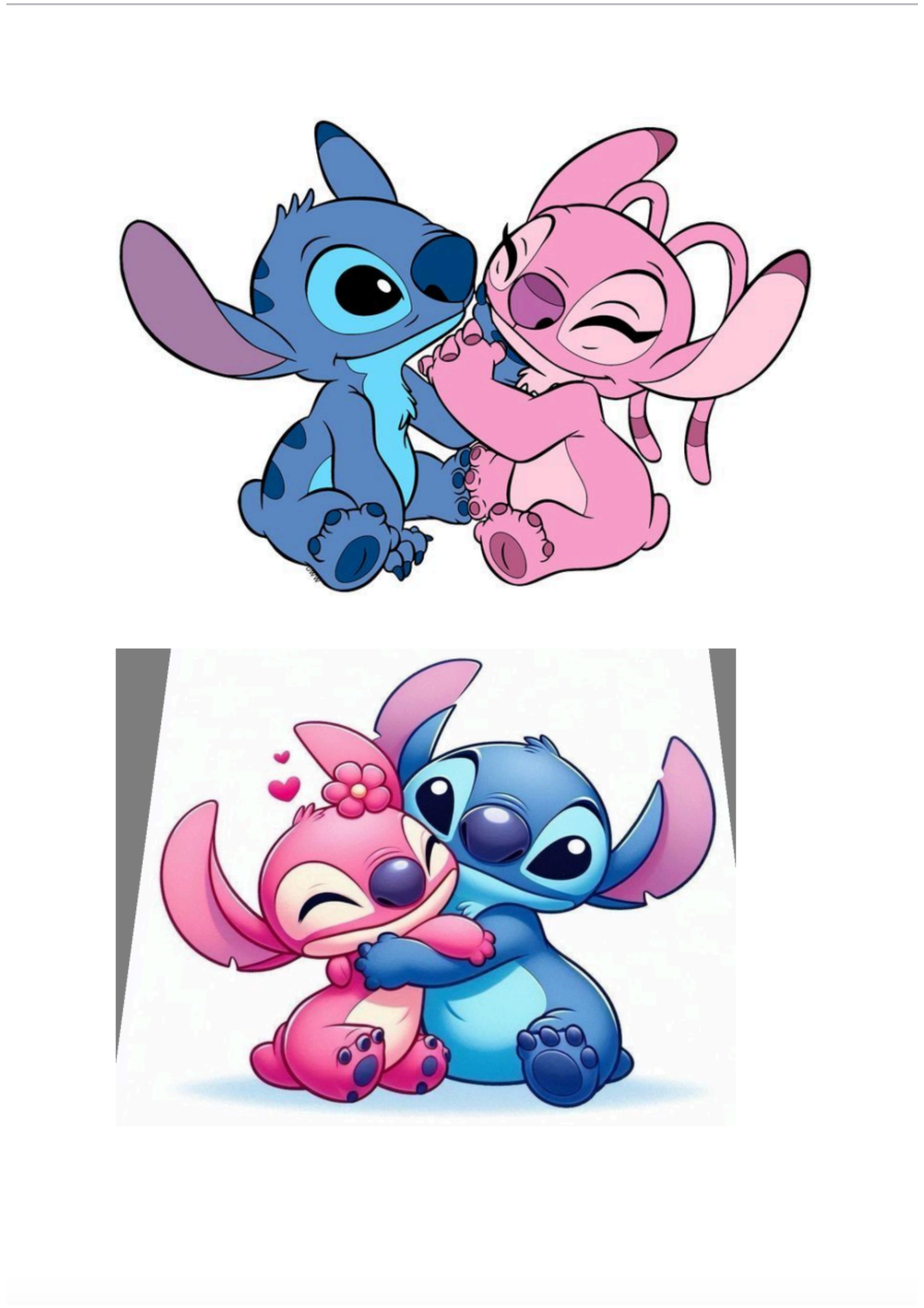 Stitch og Angel Toppers Drinktoppers 6 stk Ø8 cm