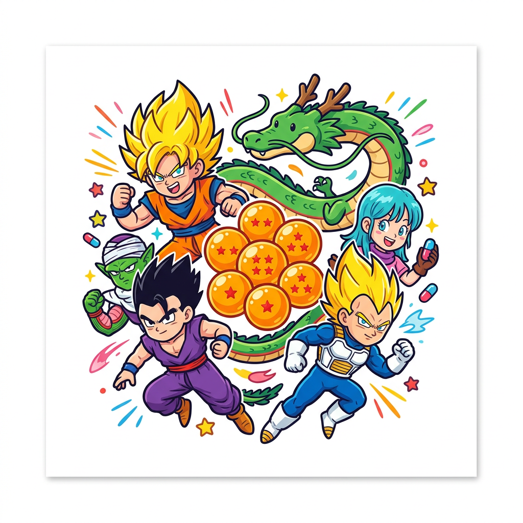 Dragonball Z Helte Toppers Drinktoppers 6 stk Ø8 cm