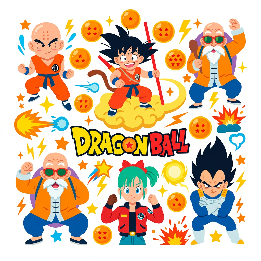 Dragon Ball Krew Toppers Drinktoppers 6 stk Ø8 cm