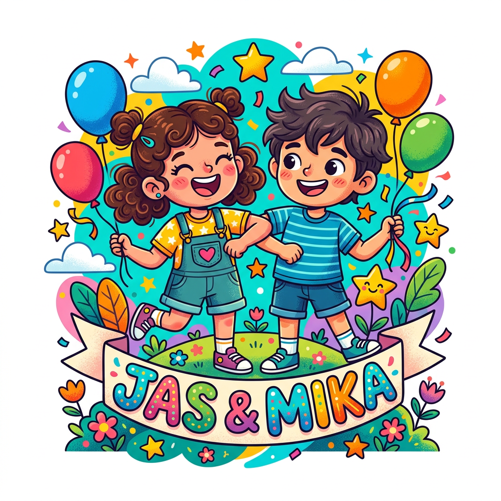 Jas & Mika Fest Toppers Drinktoppers 6 stk Ø8 cm