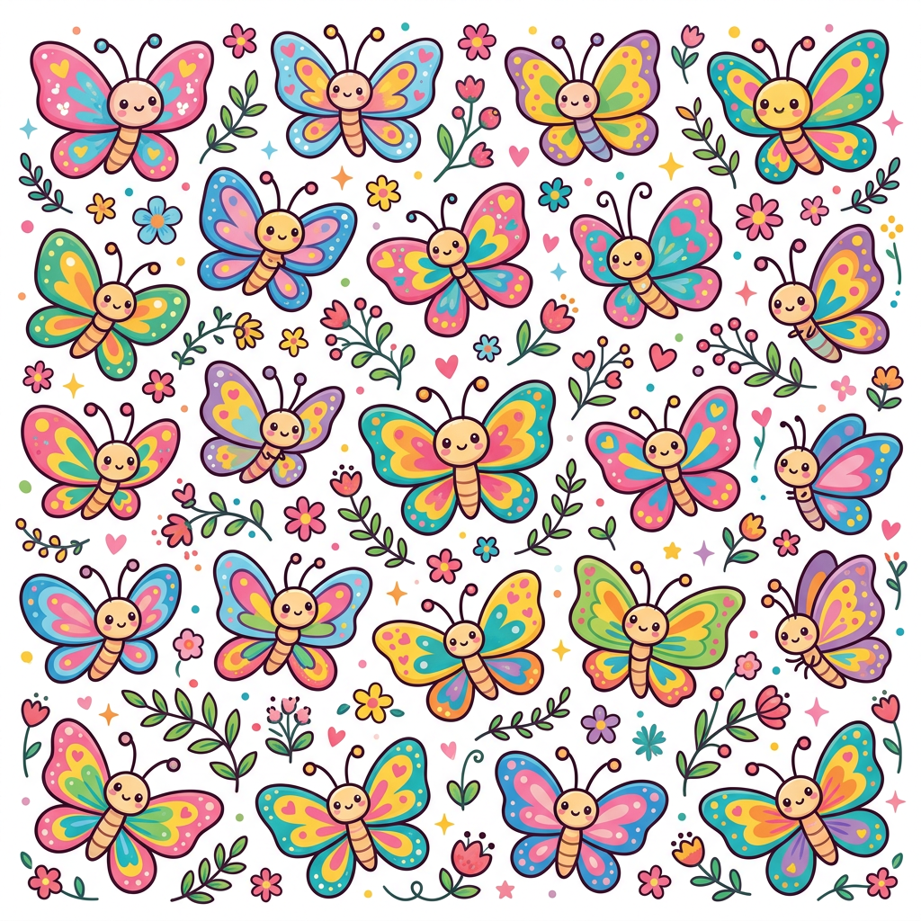 Glade sommerfugle-venner Toppers Drinktoppers 6 stk Ø8 cm
