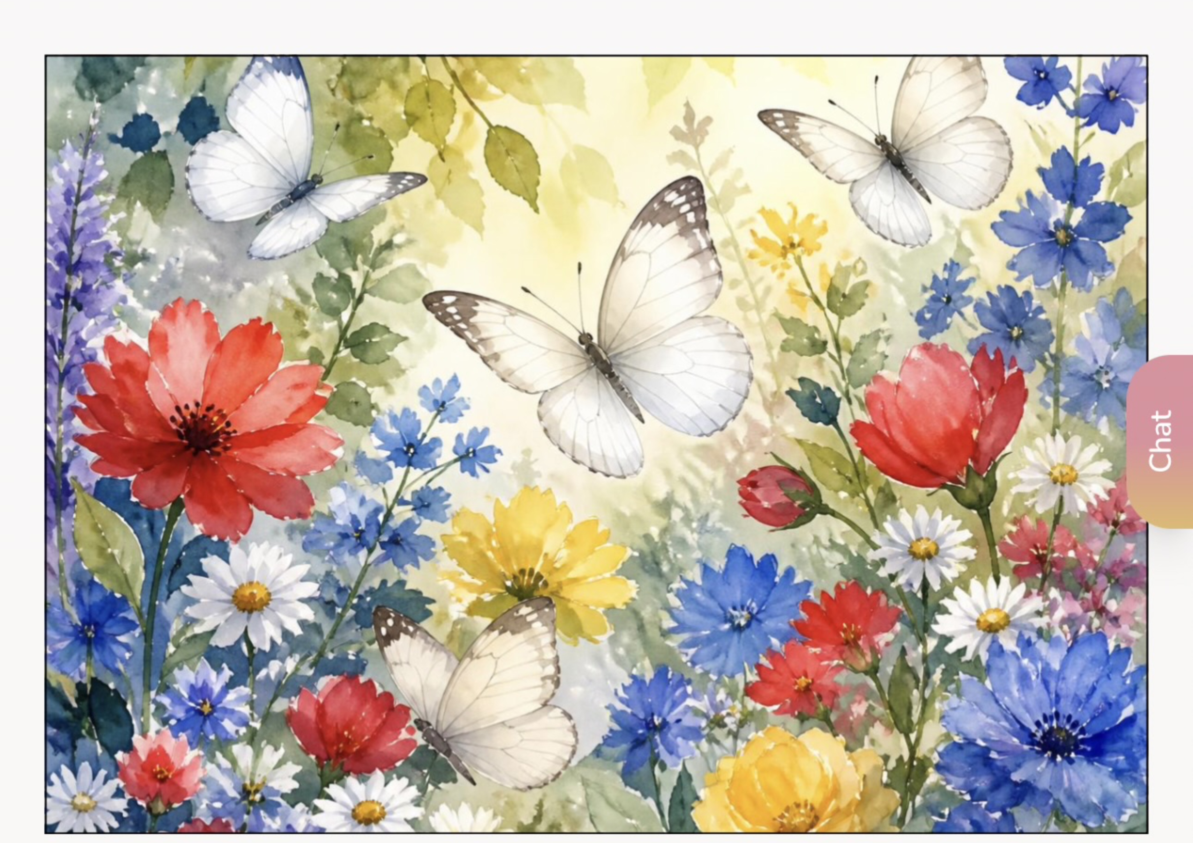 Sommerfugle blandede blomster Toppers Drinktoppers 6 stk Ø8 cm