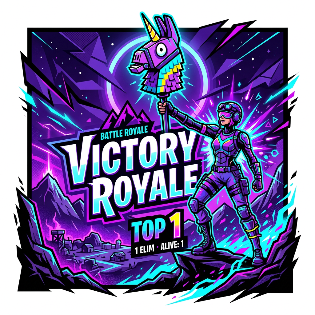 Victory Royale Fest Toppers Drinktoppers 6 stk Ø8 cm