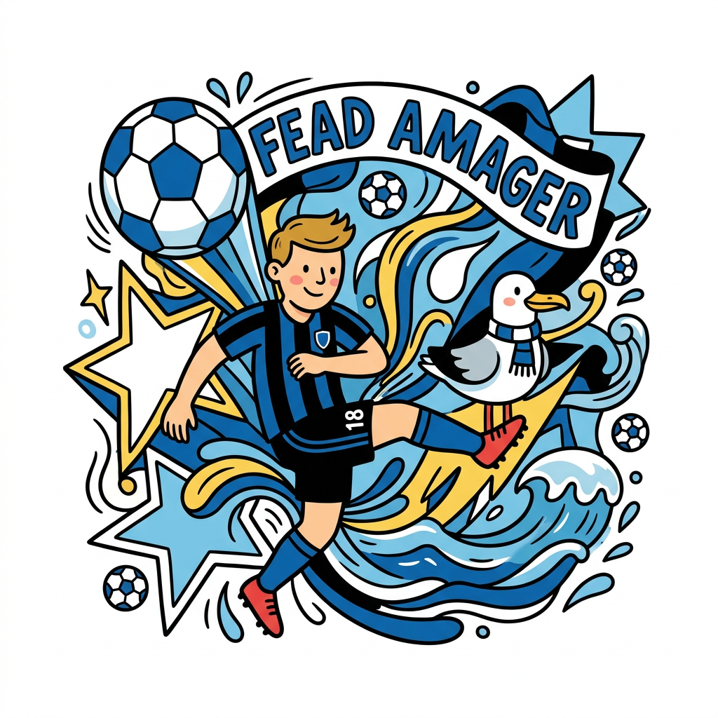 Fremad Amager Fodboldfest Toppers Drinktoppers 6 stk Ø8 cm