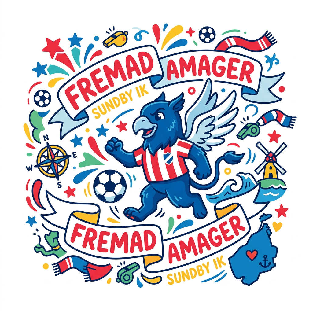 Fremad Amager Maskot Toppers Drinktoppers 6 stk Ø8 cm
