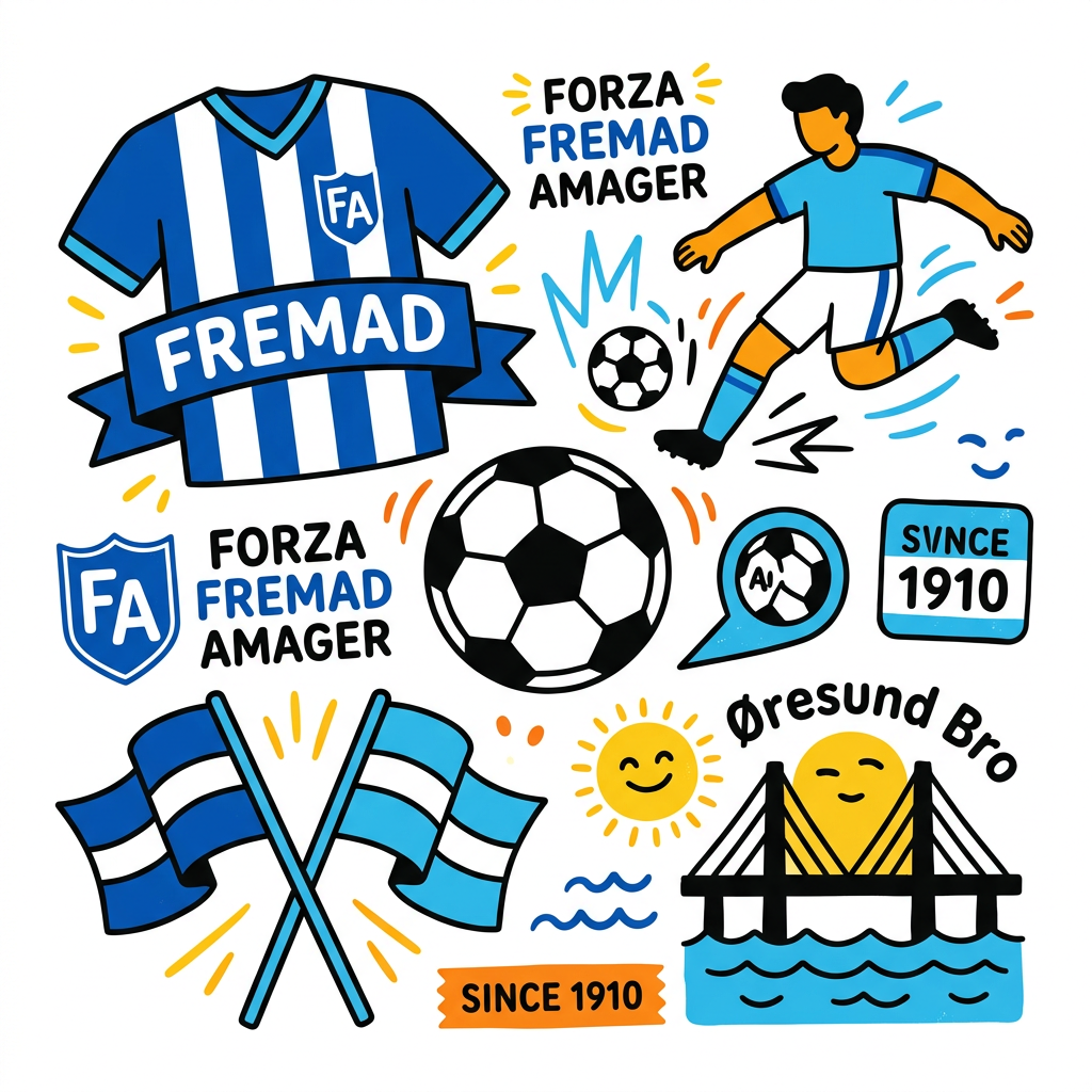 Fremad Fodbold Fans Toppers Drinktoppers 6 stk Ø8 cm