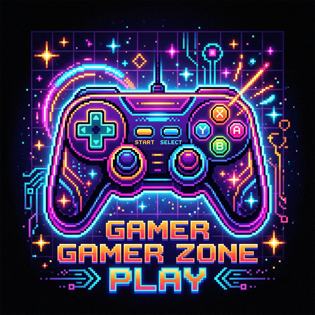 Neon Gamer Fest Toppers Drinktoppers 6 stk Ø8 cm
