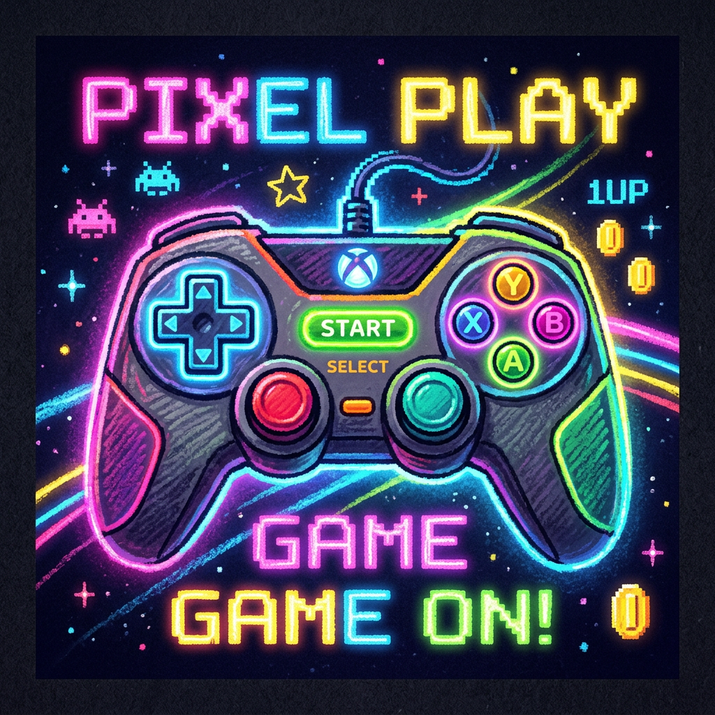 Neon Gaming Controller Toppers Drinktoppers 6 stk Ø8 cm