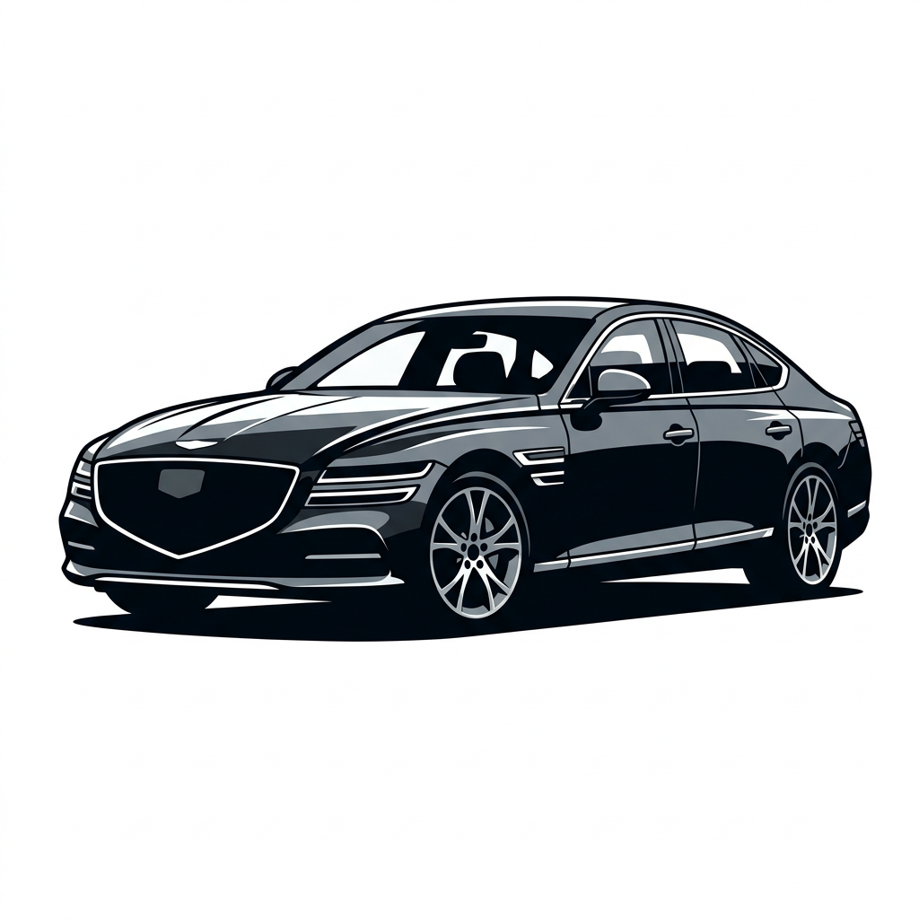 Sort Genesis Sedan Toppers Drinktoppers 6 stk Ø8 cm