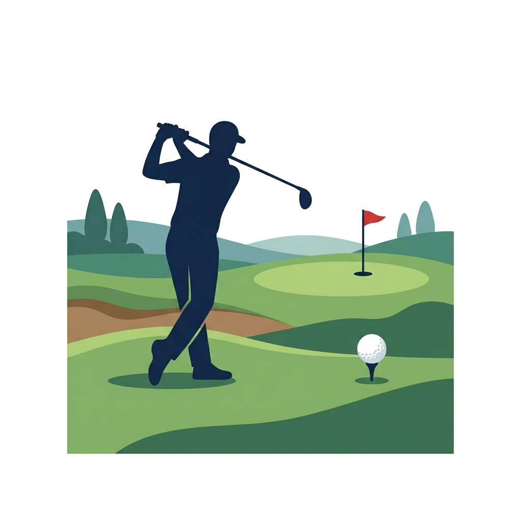 Golfer Klar Tilslag Toppers Drinktoppers 6 stk Ø8 cm