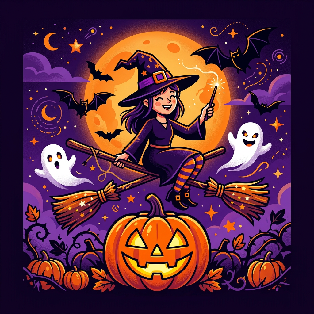 Heksens Halloween Eventyr Toppers Drinktoppers 6 stk Ø8 cm