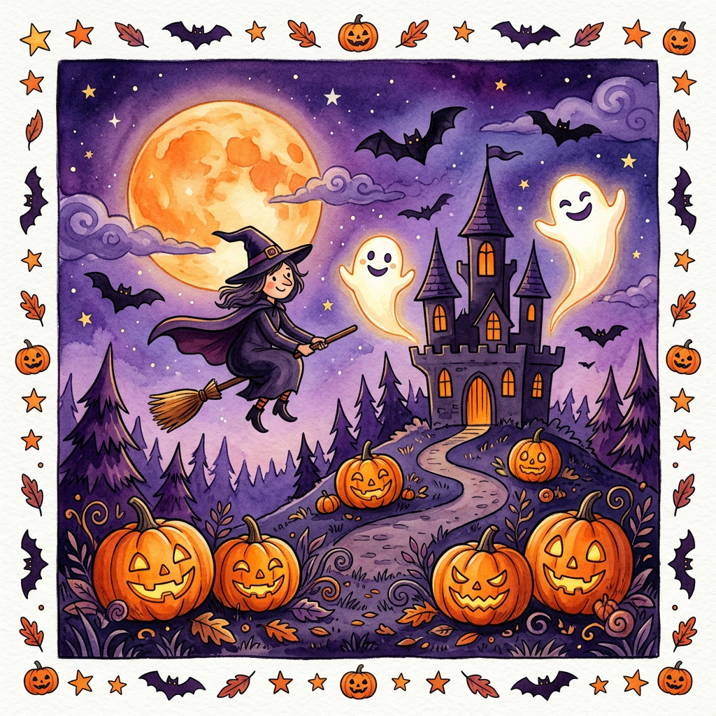 Halloween Heks slot græskar Toppers Drinktoppers 6 stk Ø8 cm