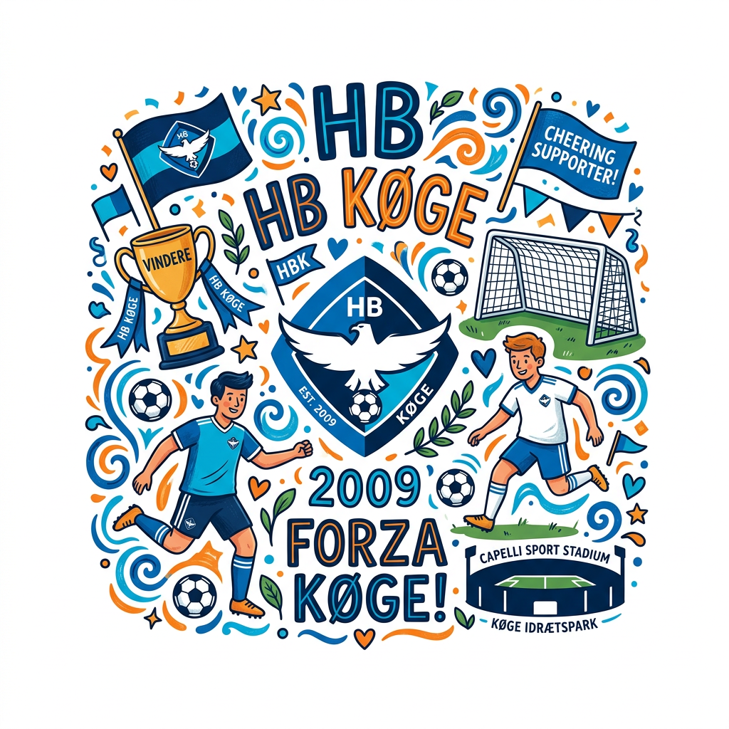 HB Køge Fodboldfest Toppers Drinktoppers 6 stk Ø8 cm