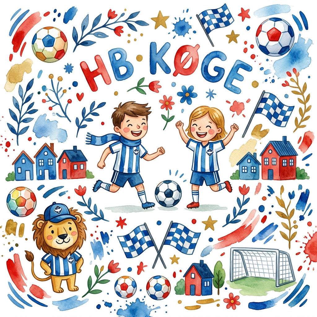 HB Køge Børn Fodbold Toppers Drinktoppers 6 stk Ø8 cm