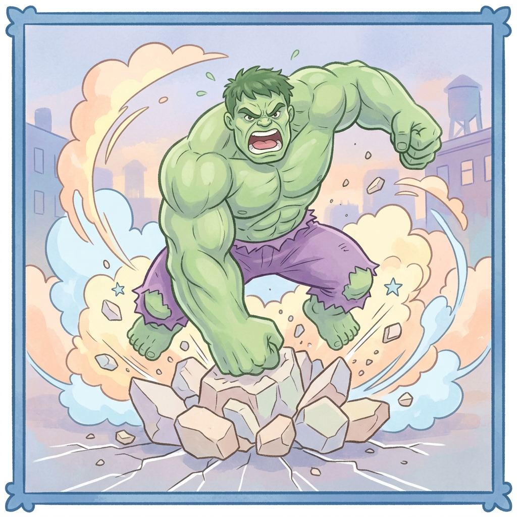 Hulk smadrer sten Toppers Drinktoppers 6 stk Ø8 cm