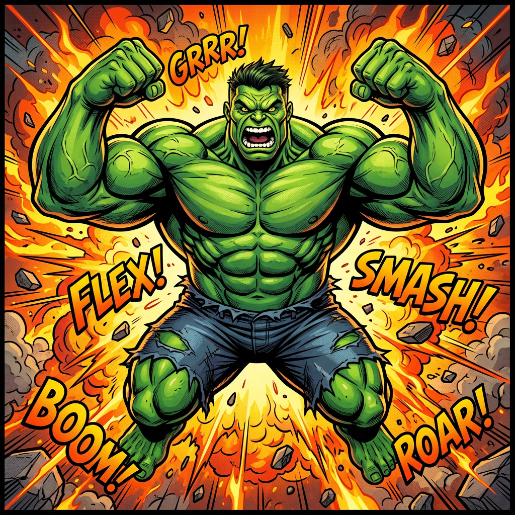 Hulk Brøler Flexer Toppers Drinktoppers 6 stk Ø8 cm
