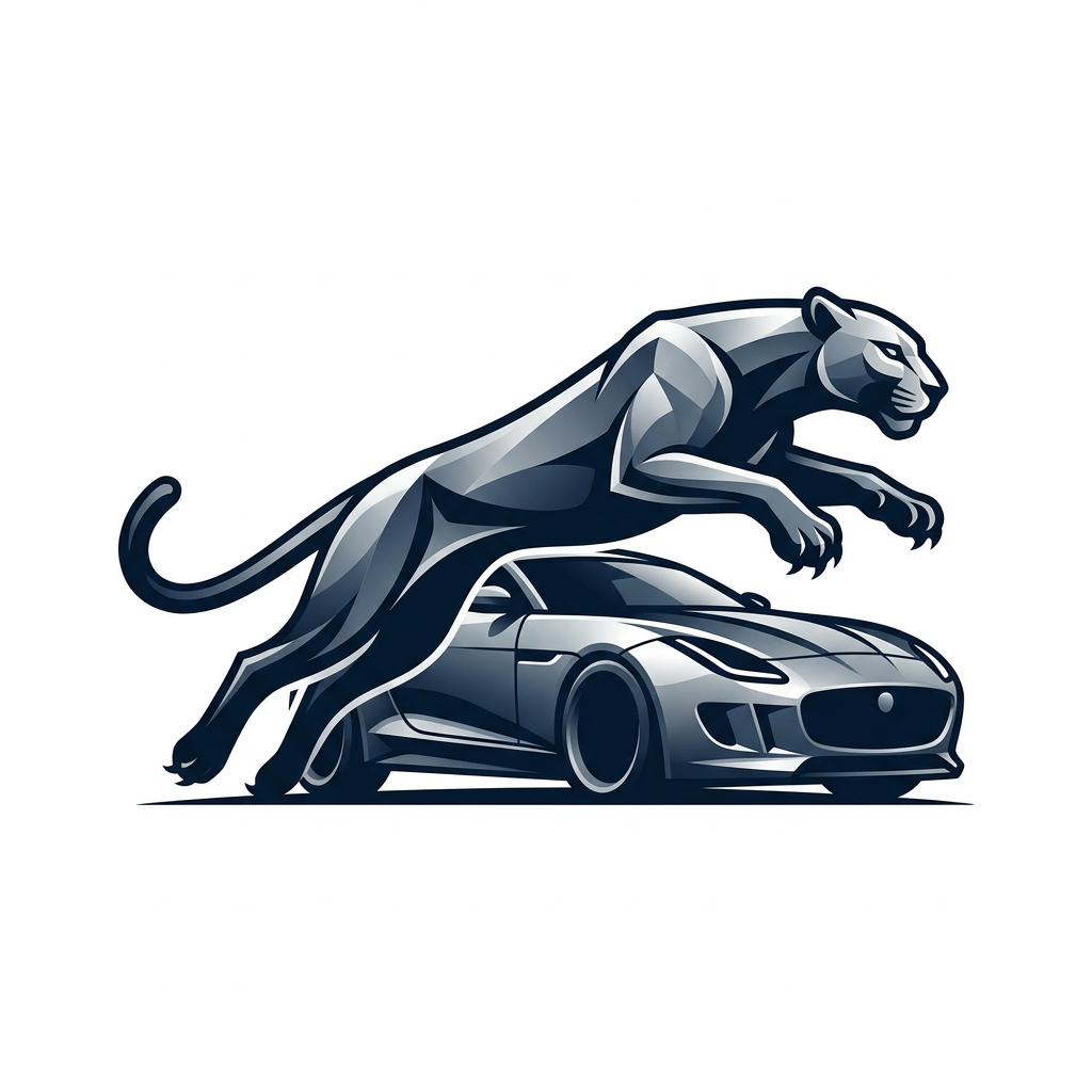 Jaguar Springer Over Bil Toppers Drinktoppers 6 stk Ø8 cm