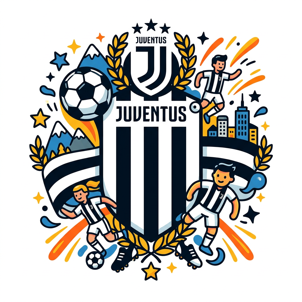 Juventus Spillerglæde Toppers Drinktoppers 6 stk Ø8 cm