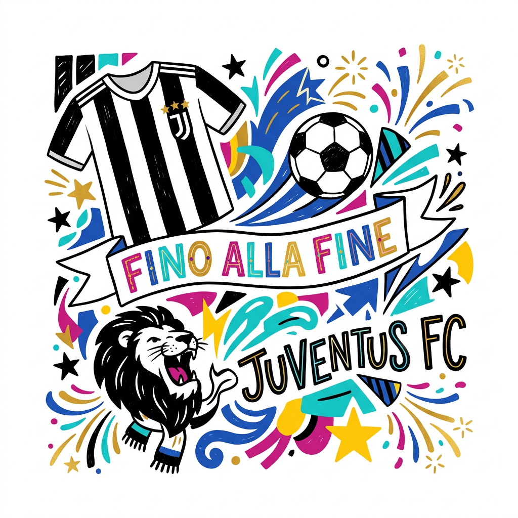 Juve Fanfejring Toppers Drinktoppers 6 stk Ø8 cm