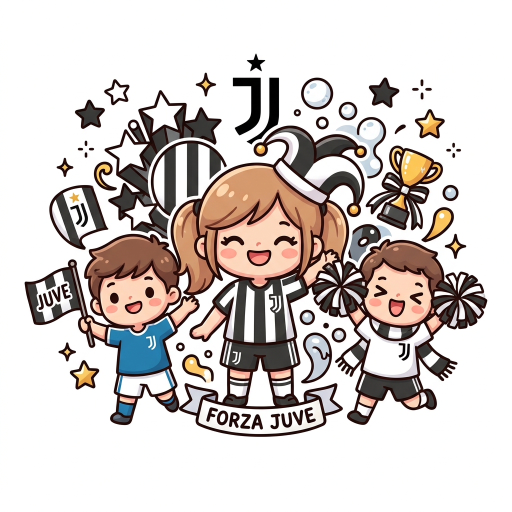 Glade Juventus-fans Toppers Drinktoppers 6 stk Ø8 cm