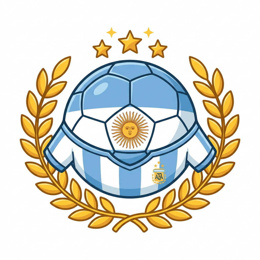 Argentina Fodbold Hæder Toppers Drinktoppers 6 stk Ø8 cm