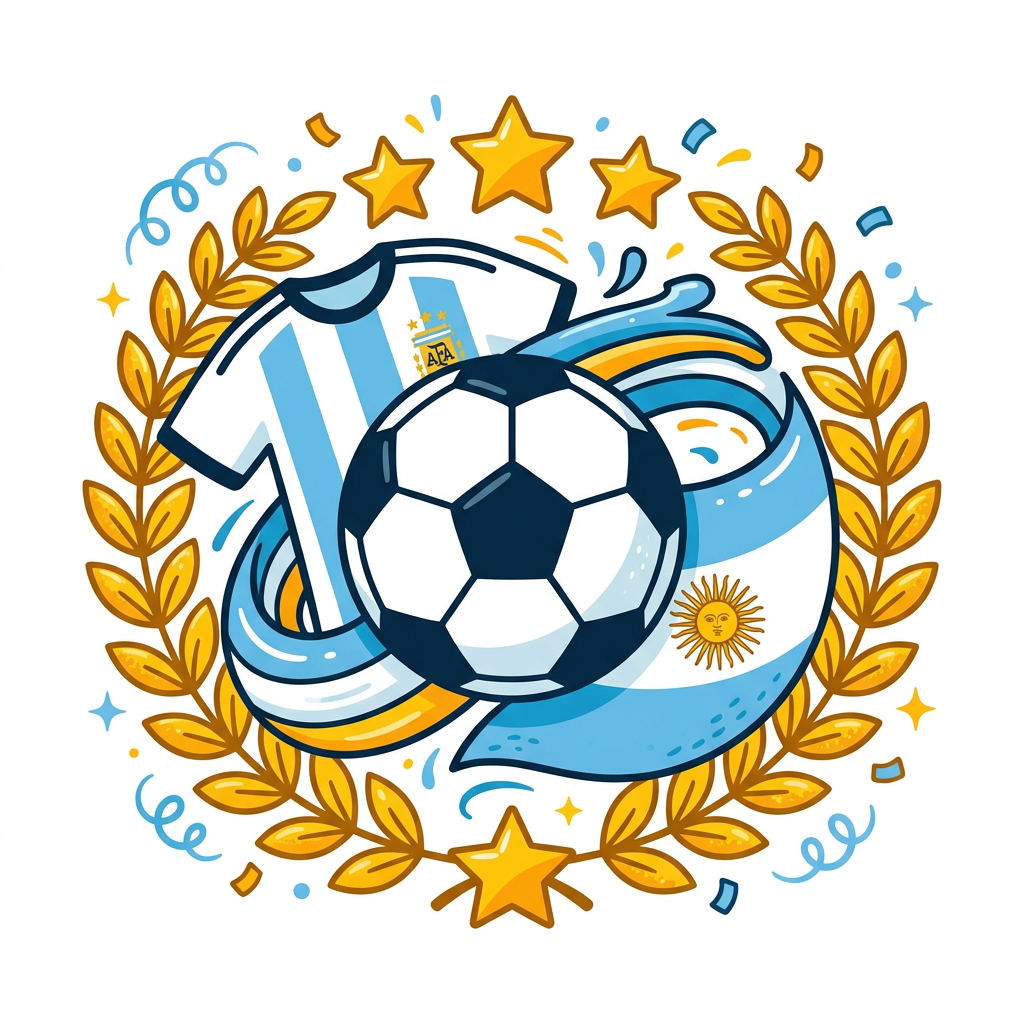 Argentinsk Fodbold Fest Toppers Drinktoppers 6 stk Ø8 cm