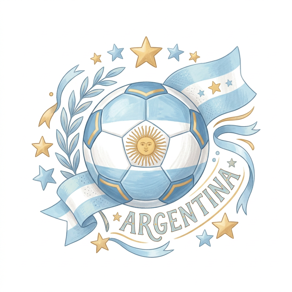 Argentinsk fodboldfest Toppers Drinktoppers 6 stk Ø8 cm
