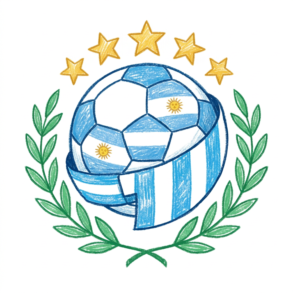 Argentinsk fodboldtrofæ Toppers Drinktoppers 6 stk Ø8 cm