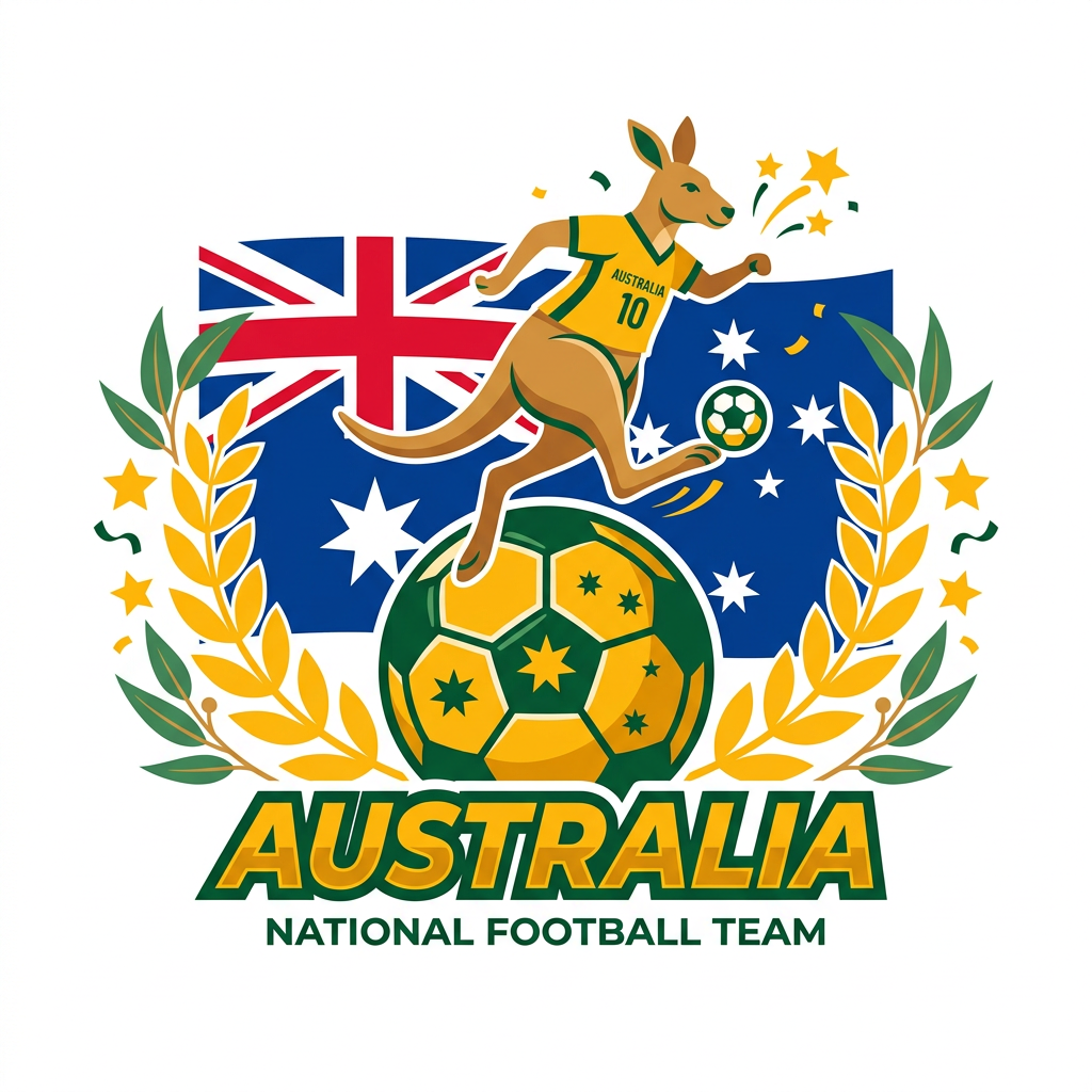 Kænguru Fodbold Australien Toppers Drinktoppers 6 stk Ø8 cm