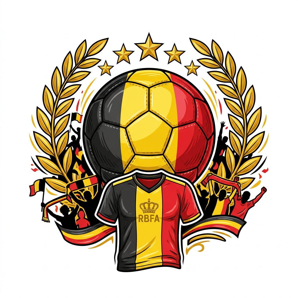 Belgisk Fodboldfeber Toppers Drinktoppers 6 stk Ø8 cm