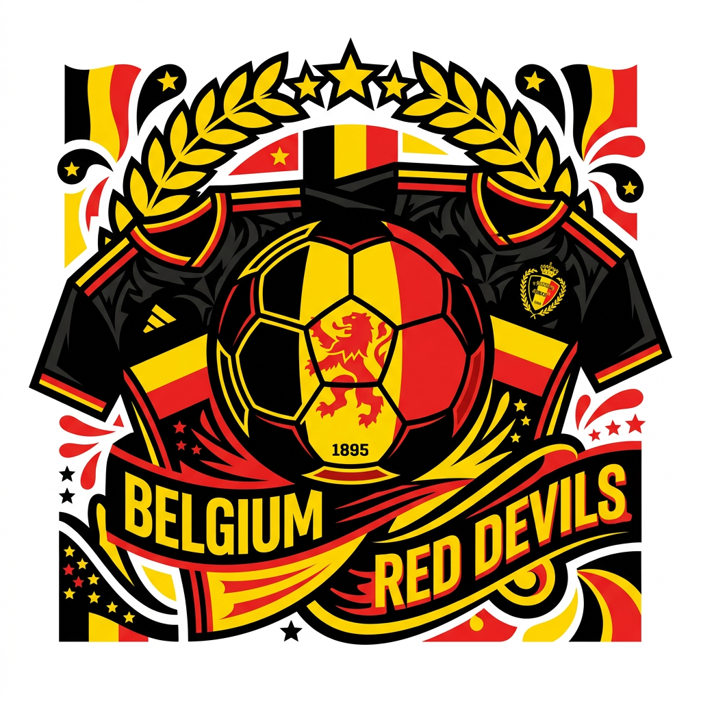 Belgisk Fodbold Passion Toppers Drinktoppers 6 stk Ø8 cm