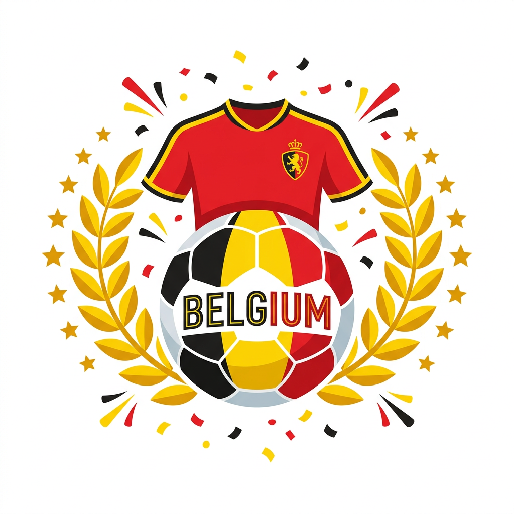 Belgisk Fodboldfejring Toppers Drinktoppers 6 stk Ø8 cm