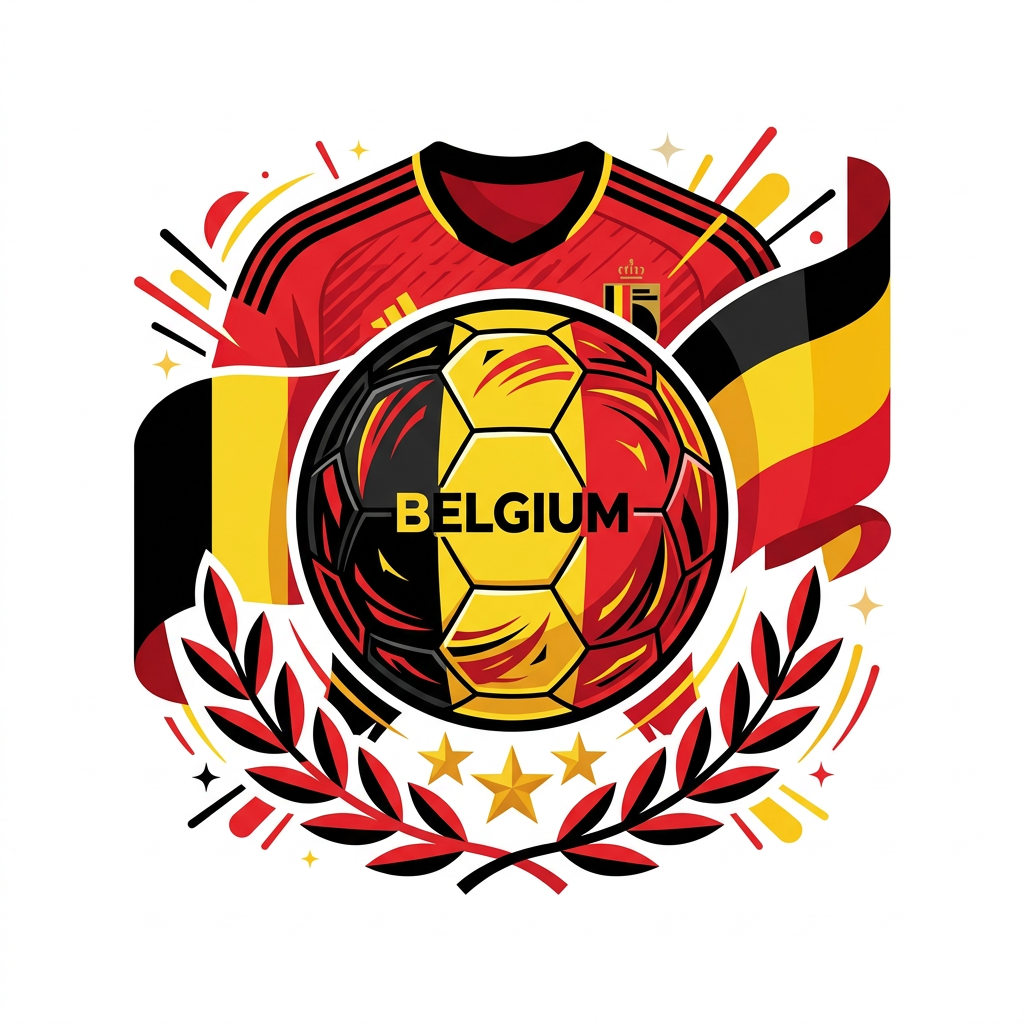 Belgisk Fodbold Fan Toppers Drinktoppers 6 stk Ø8 cm