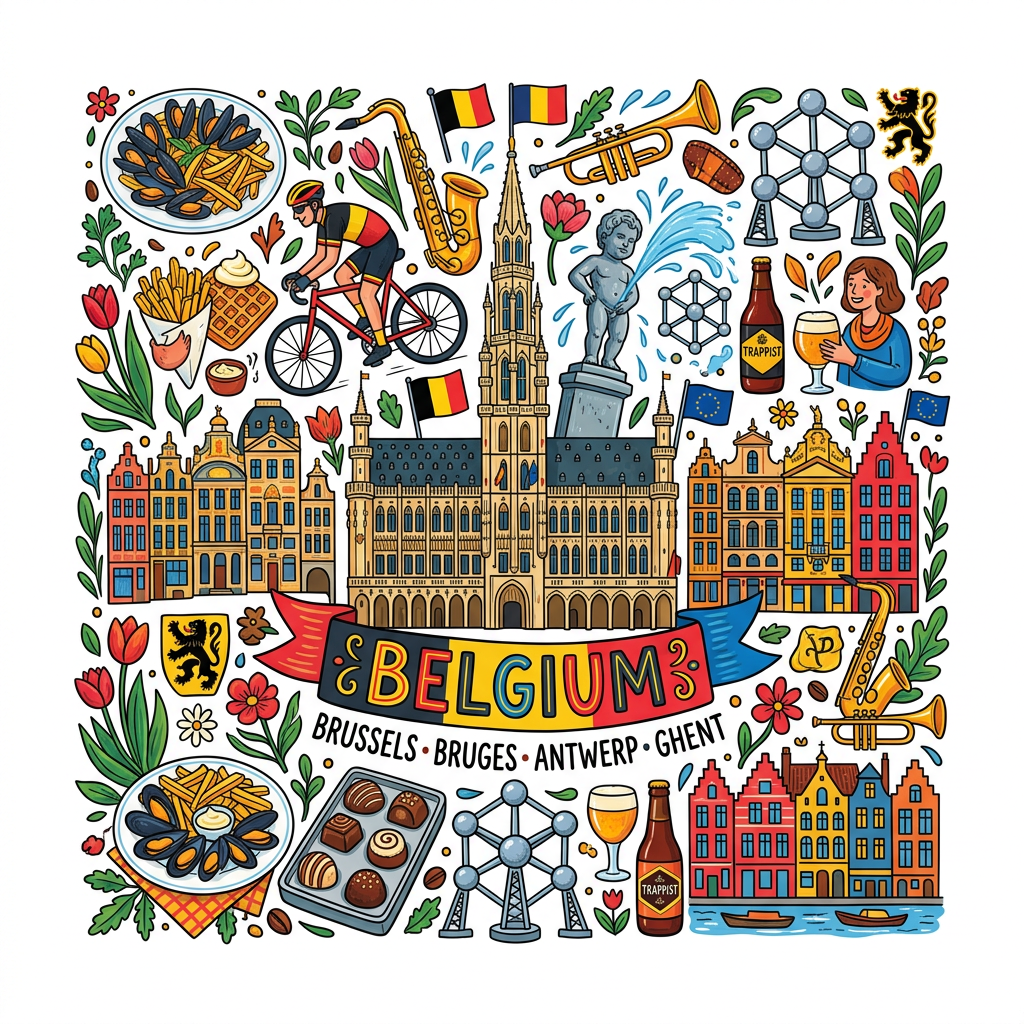Belgisk bygningsmix Toppers Drinktoppers 6 stk Ø8 cm