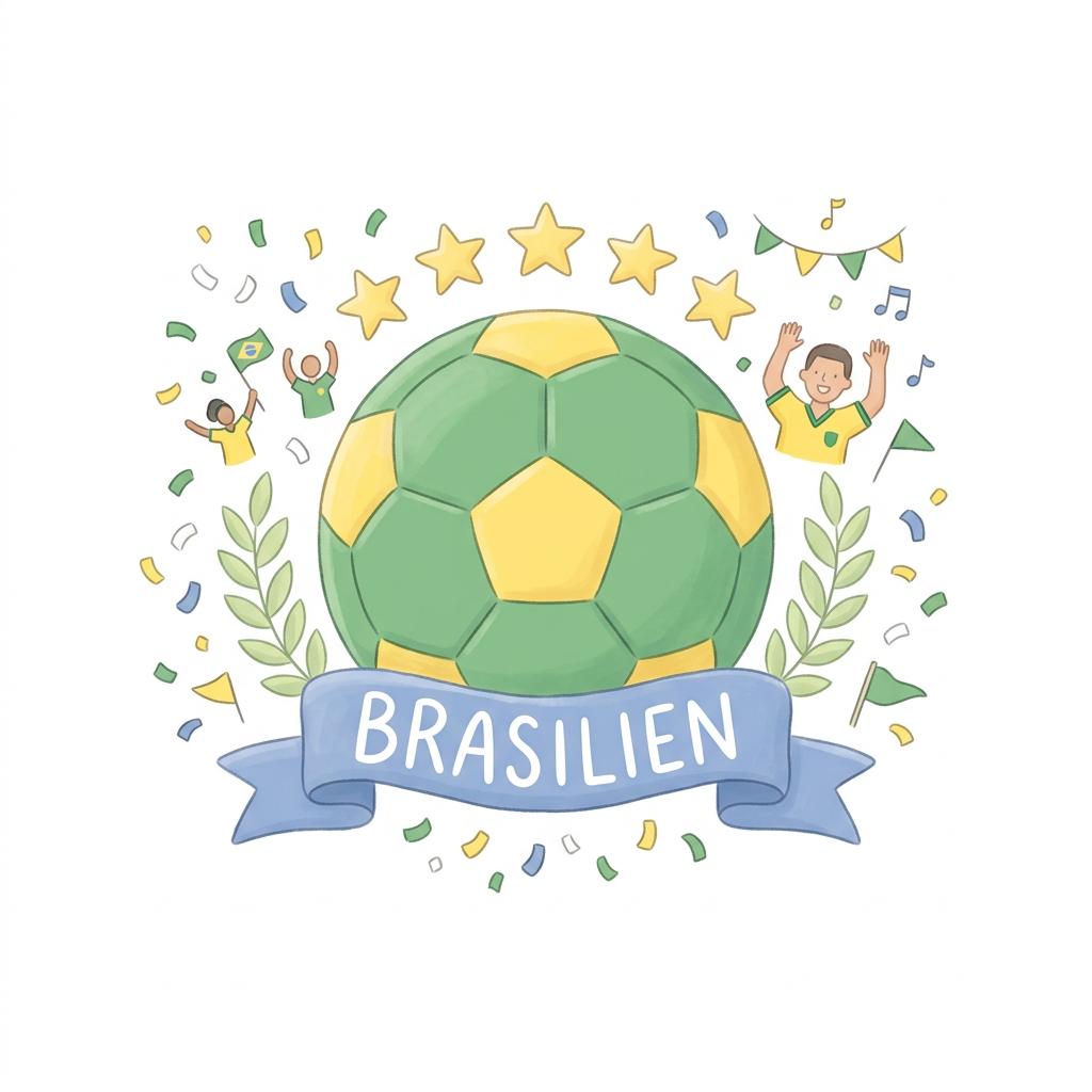 Brasilien Fodbold Fest Toppers Drinktoppers 6 stk Ø8 cm