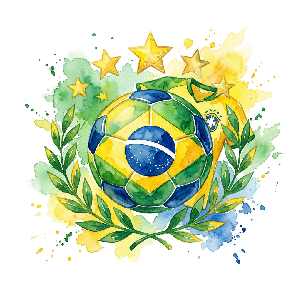 Brasiliansk Fodboldfeber Toppers Drinktoppers 6 stk Ø8 cm