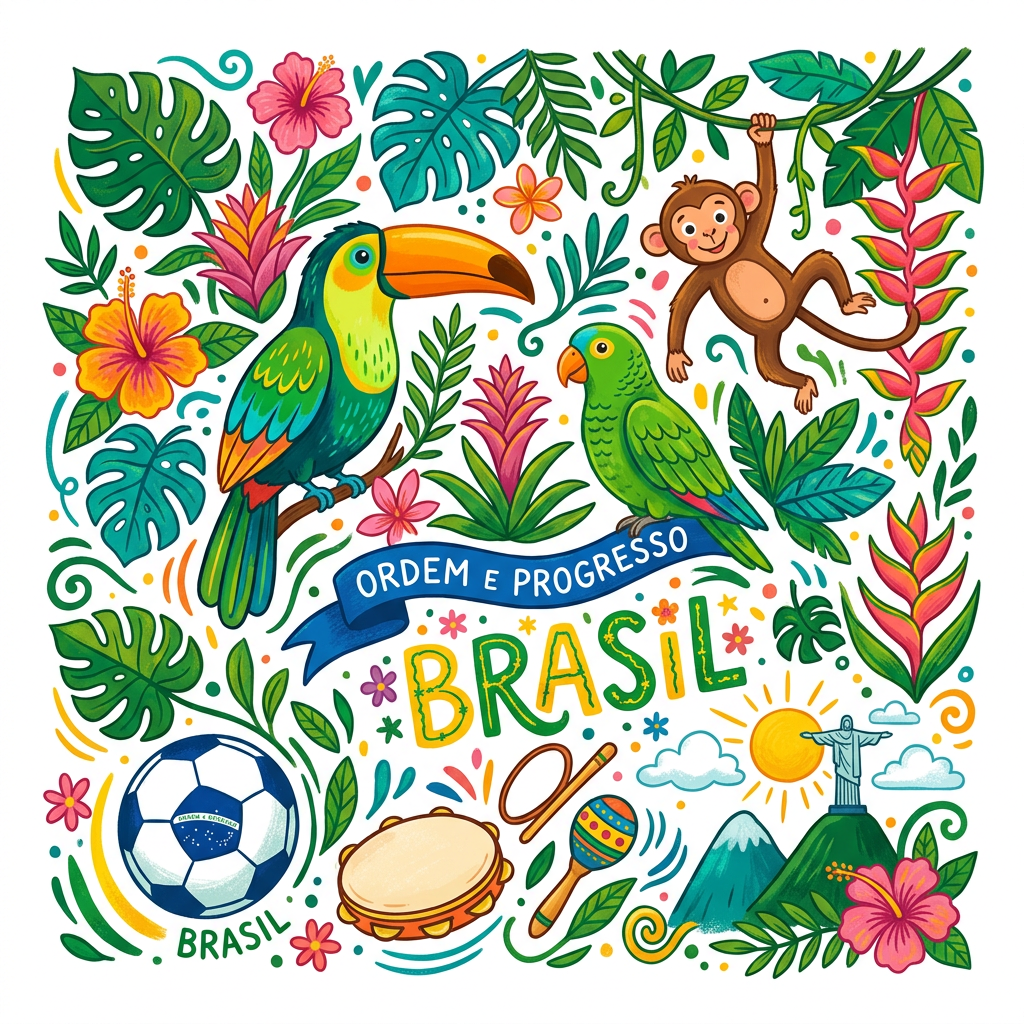 Brasil Jungle Drøm Toppers Drinktoppers 6 stk Ø8 cm