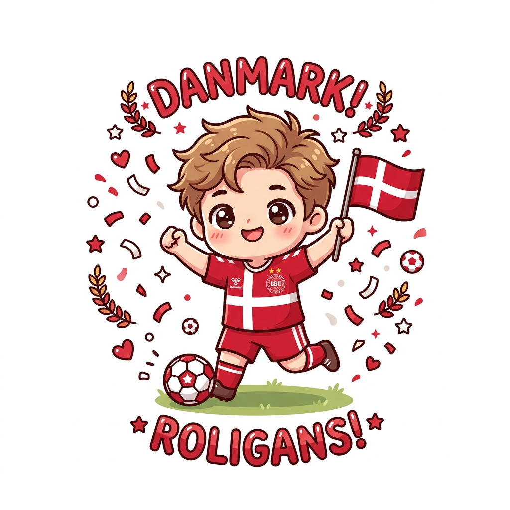 Rød/hvid Roligans Barn Toppers Drinktoppers 6 stk Ø8 cm