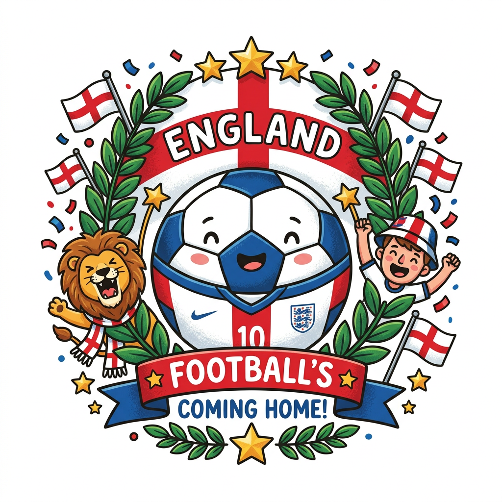 England Fodbold Fest Toppers Drinktoppers 6 stk Ø8 cm