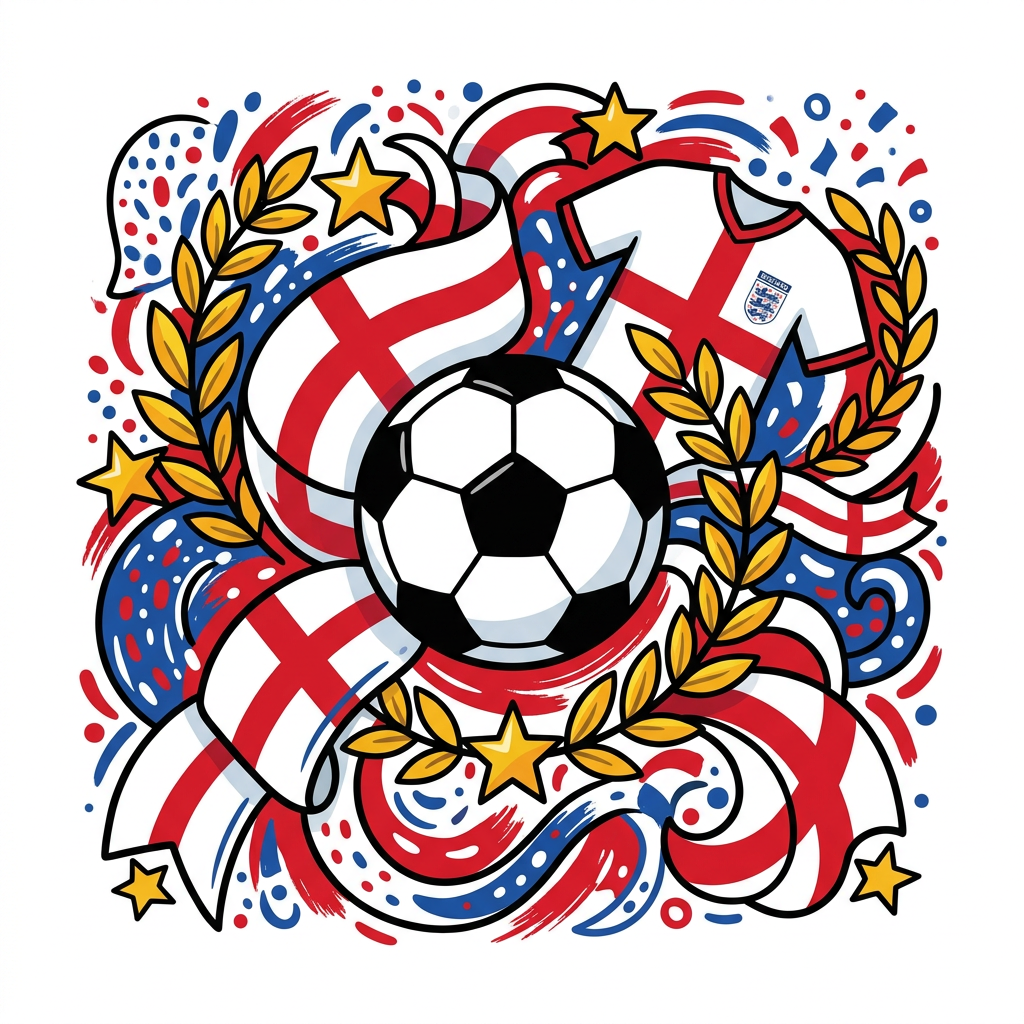 Engelsk Fodboldglæde Toppers Drinktoppers 6 stk Ø8 cm