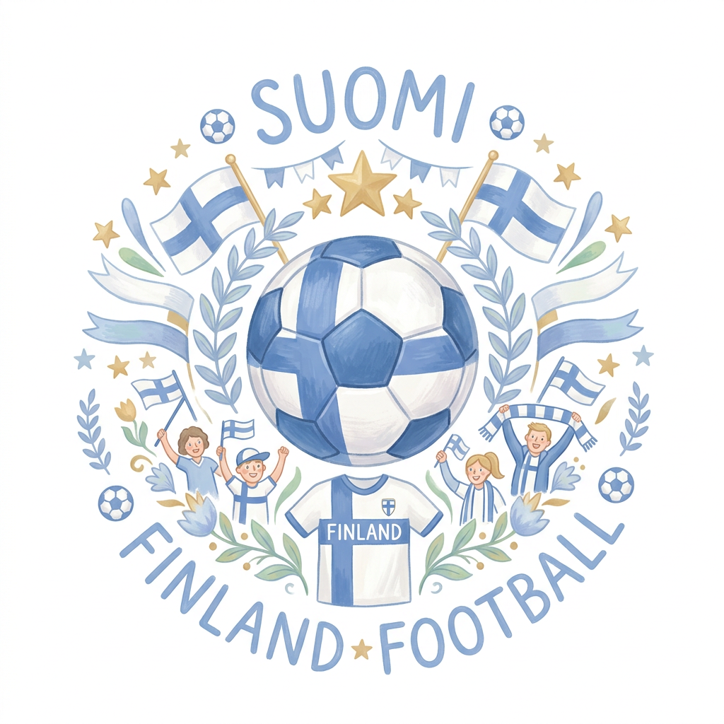 Finsk Fodbold Fest Toppers Drinktoppers 6 stk Ø8 cm