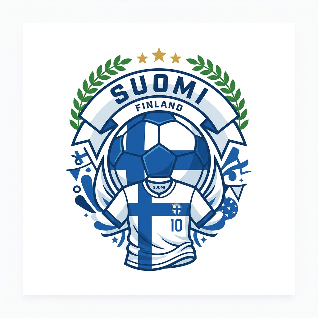 Finsk Fodbold Stolthed Toppers Drinktoppers 6 stk Ø8 cm