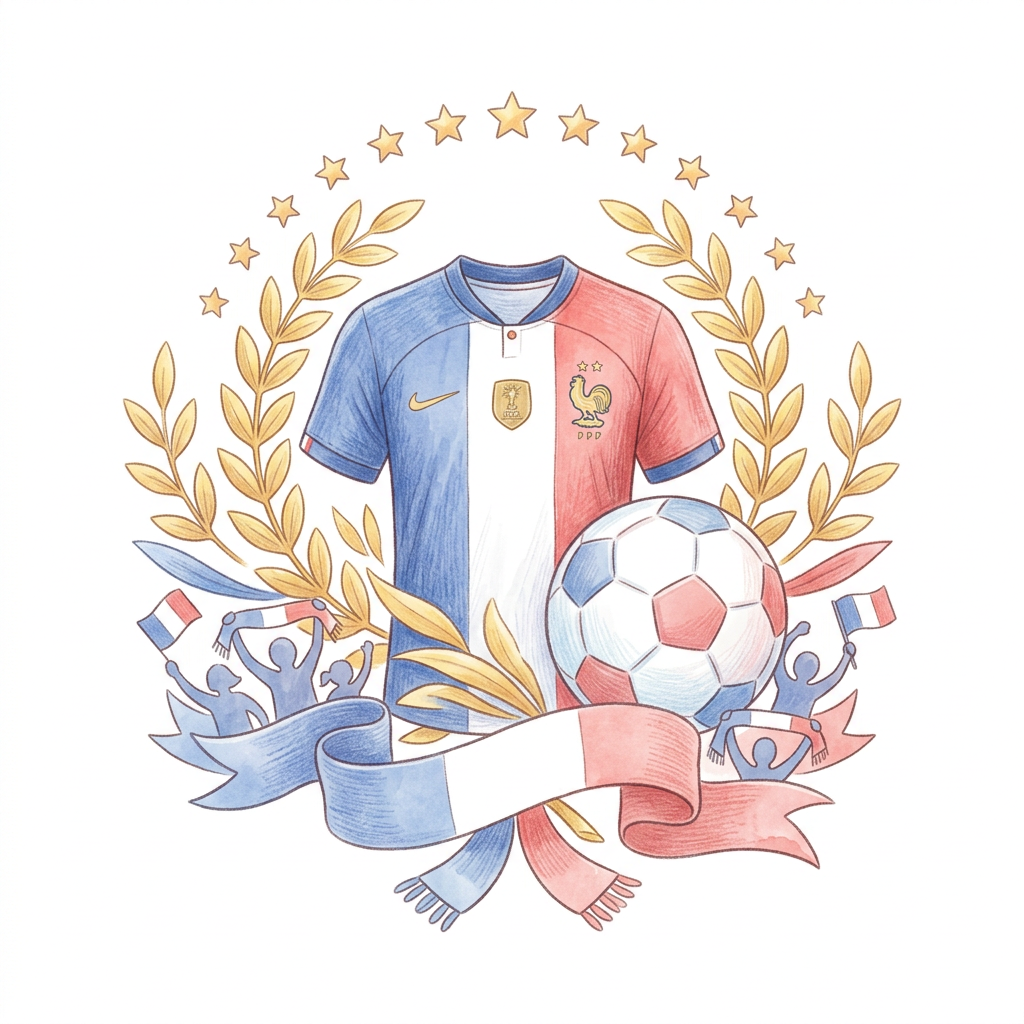 Fodbold Frankrig Triumph Toppers Drinktoppers 6 stk Ø8 cm