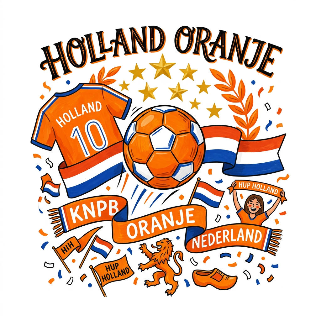 Hollandsk Fodbold Fejring Toppers Drinktoppers 6 stk Ø8 cm
