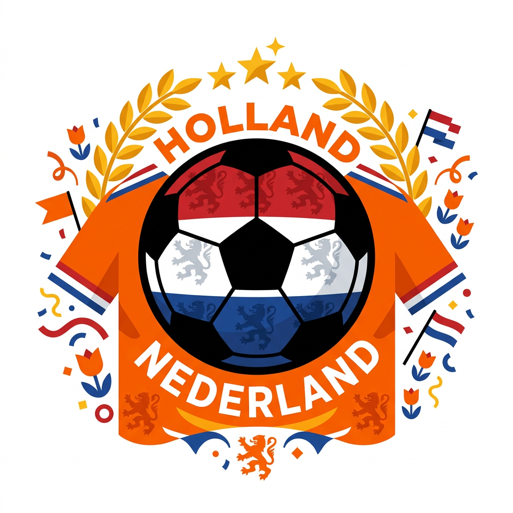 Holland Fodbold Trøje Toppers Drinktoppers 6 stk Ø8 cm