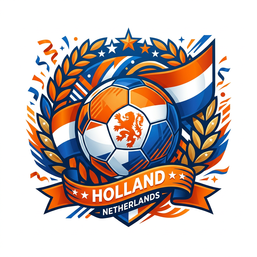 Holland Fodbold Hæder Toppers Drinktoppers 6 stk Ø8 cm