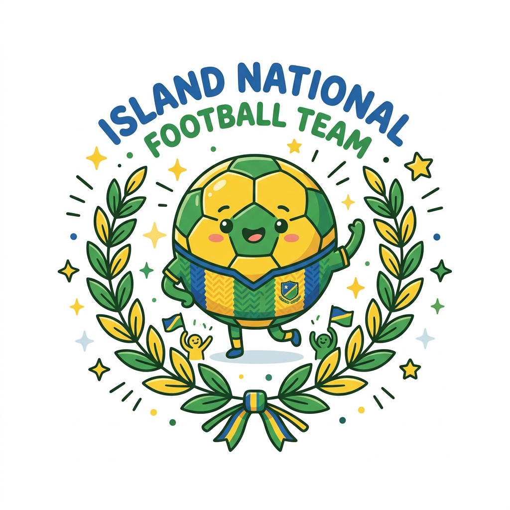 Island Fodbold Hilsen Toppers Drinktoppers 6 stk Ø8 cm