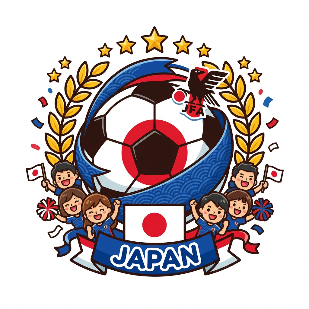 Japan Fodboldfest Toppers Drinktoppers 6 stk Ø8 cm