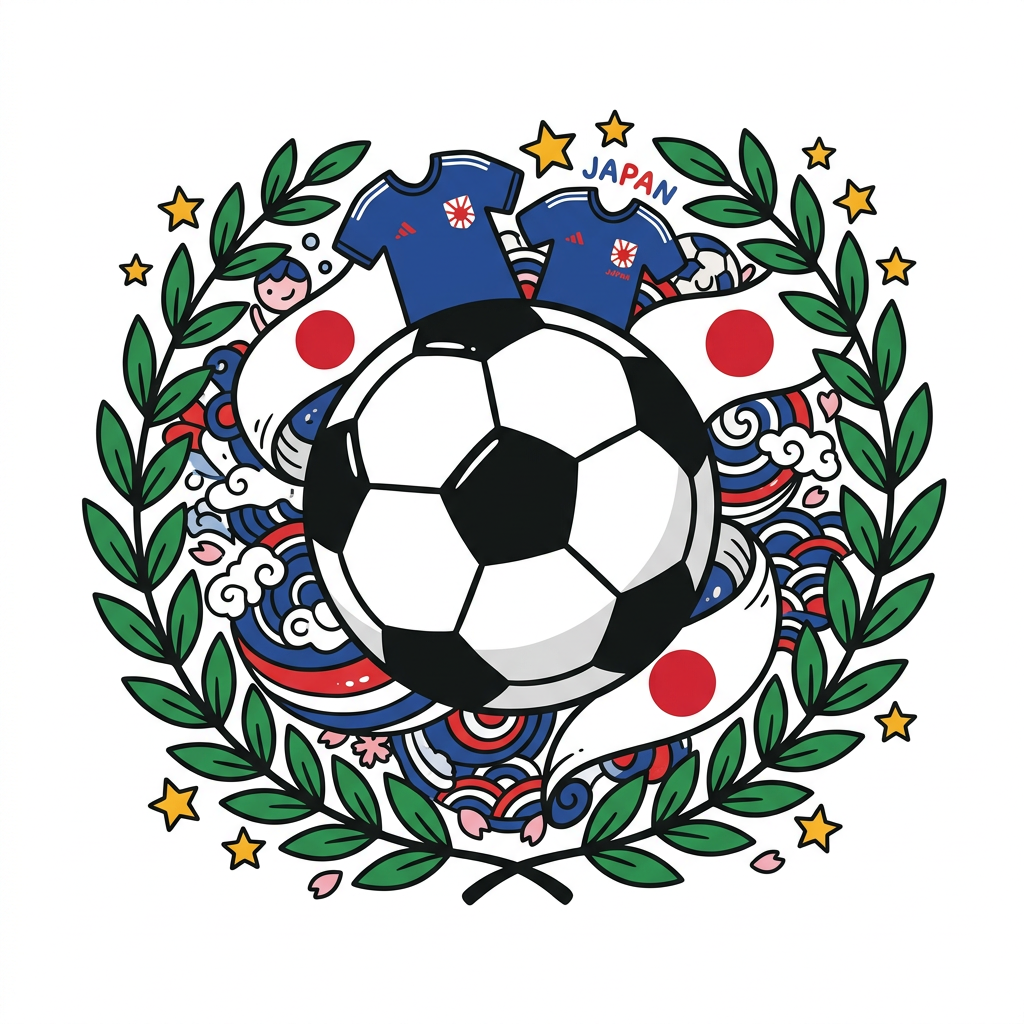 Japan Fodbold Hæder Toppers Drinktoppers 6 stk Ø8 cm